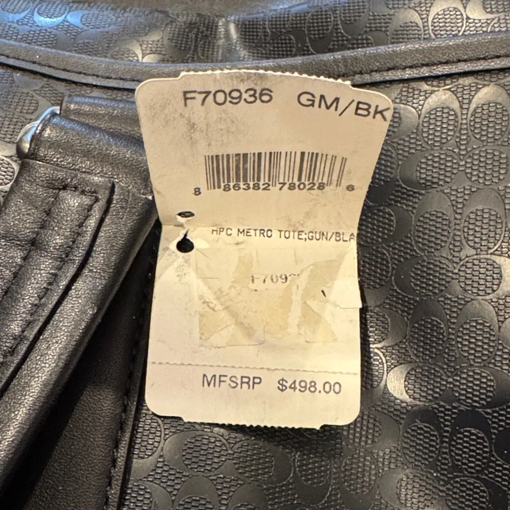 Coach Black Patterned Men's Briefcase